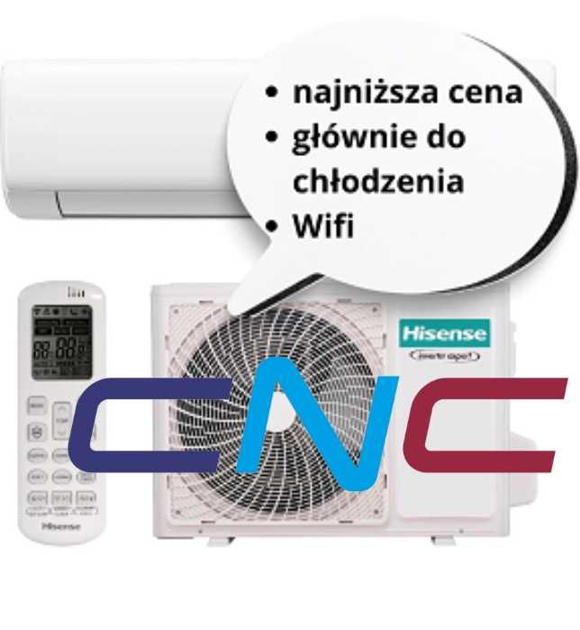 klimatyzacja Hisense Wings 5kW chłodzi / grzeje Mocny do