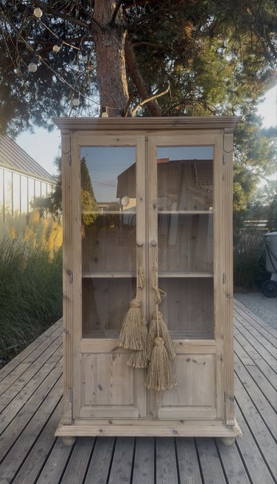 Sosnowa  biblioteczka , drewniana biblioteka