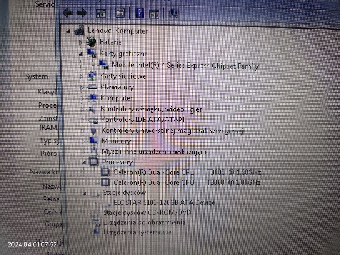 Sprawny Laptop do Internetu i YouTube Lenovo G550 NOWY Dysk SSD 120GB