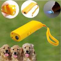 Відлякувач собак ультразвуковий жовтий +фонарик