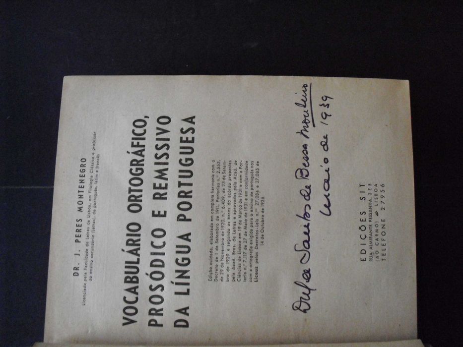 Montenegro (J.Peres);Vocabulário Ortográfico Prosódico e Remissivo