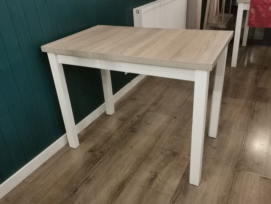 stół adam 100x60 biały mat / dąb sonoma