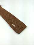 Yves Saint Laurent brązowy krawat knit wełniany wrz115