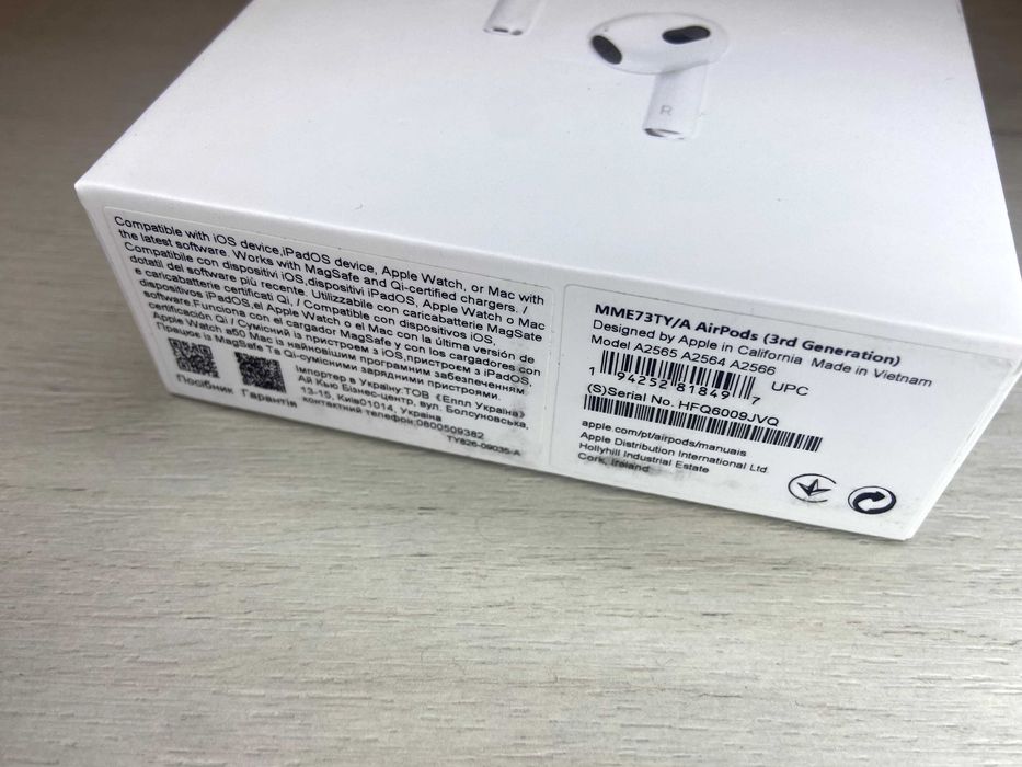 ЛЮКС Беспроводные наушники Airpods 3 для Айфон и Андроид