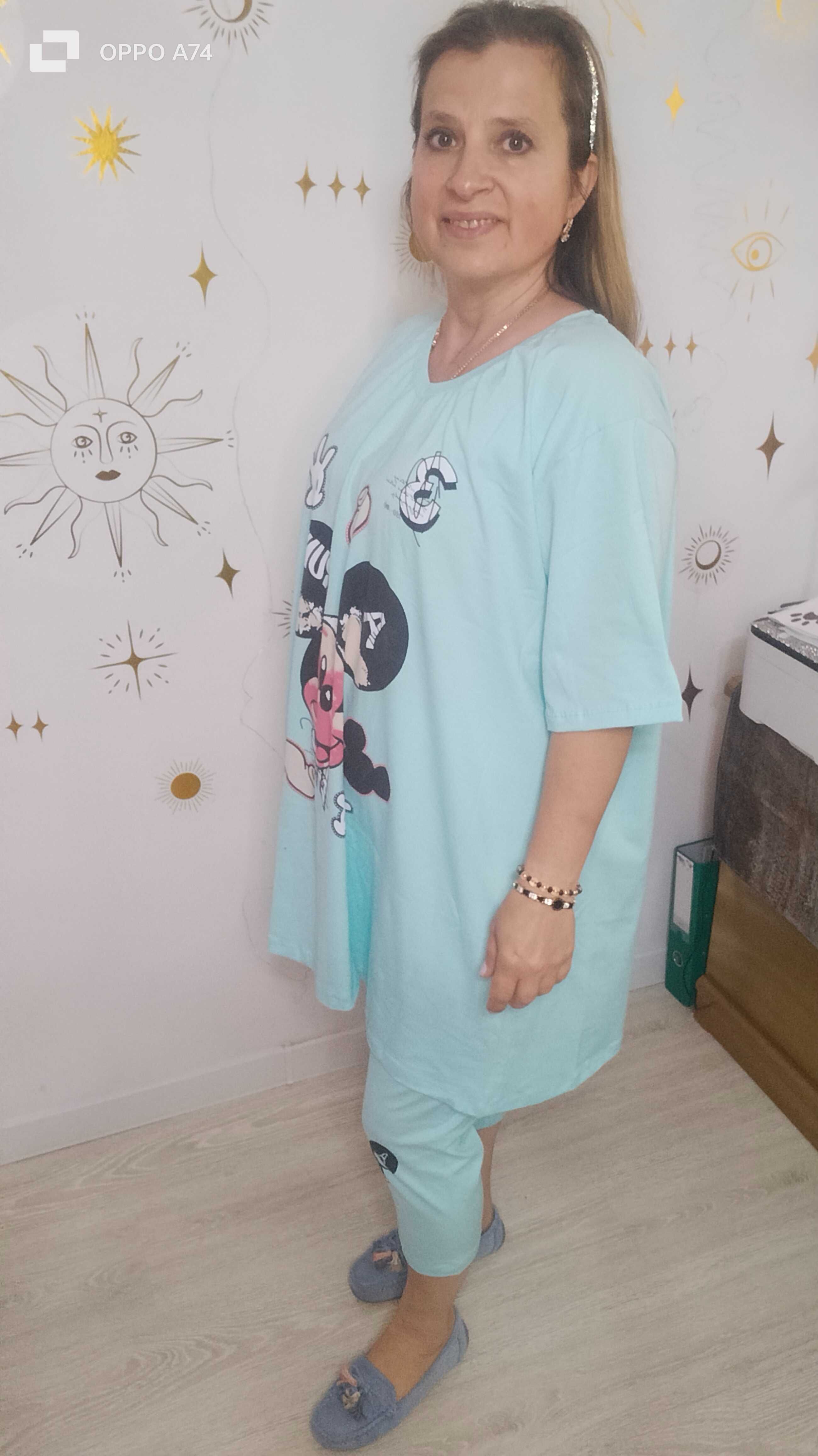Komplet Dres Plus Size Oversize 3XL-4XL Tunika + Getry Myszka MIKI