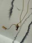 Krawatka ysl delikatna czarna gold