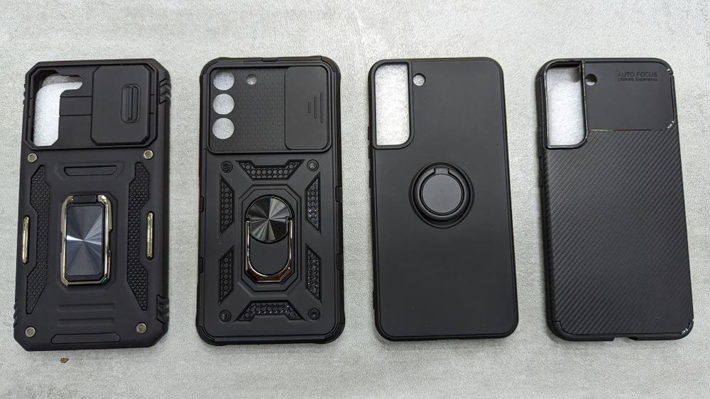 Противоударный чехол-бампер SAMSUNG GALAXY S22 + PLUS с кольцом