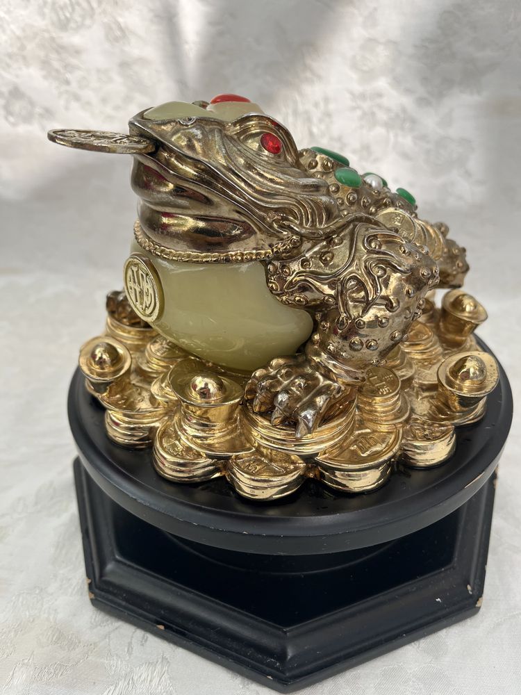 Грошовий талісман-статуетка «Тринога жаба» фен-шуй