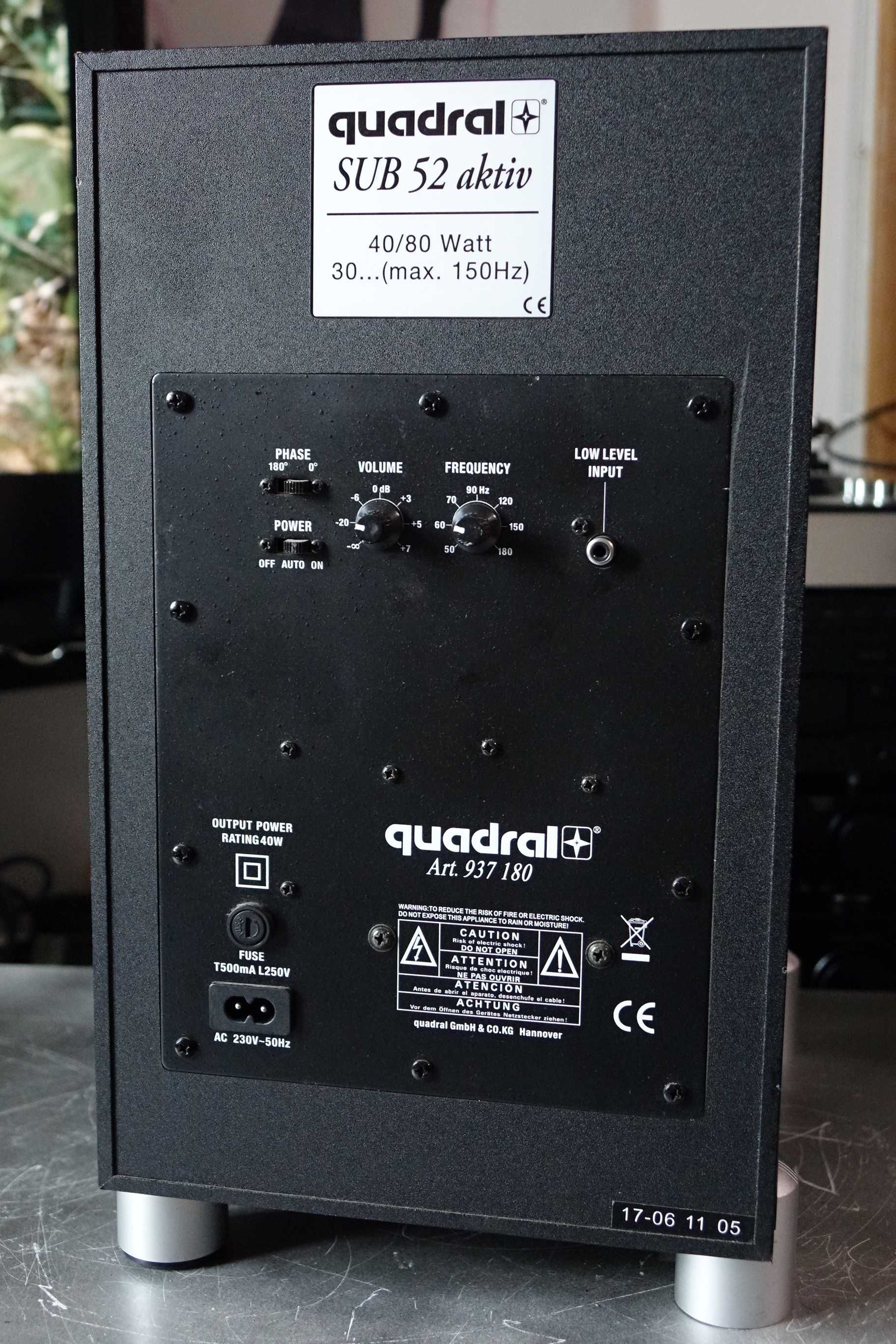 Subwoofer aktywny QUADRAL