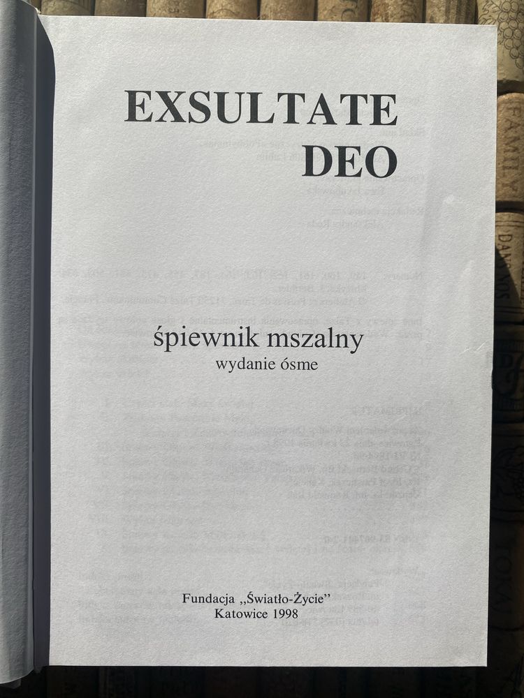 Śpiewnik Exsultate Deo, rok 1998