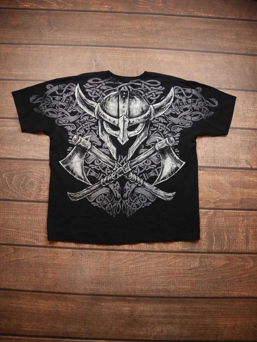 Viking Wiking Thor Valhalla czarna tshirt koszulka z krótkim rękawem
