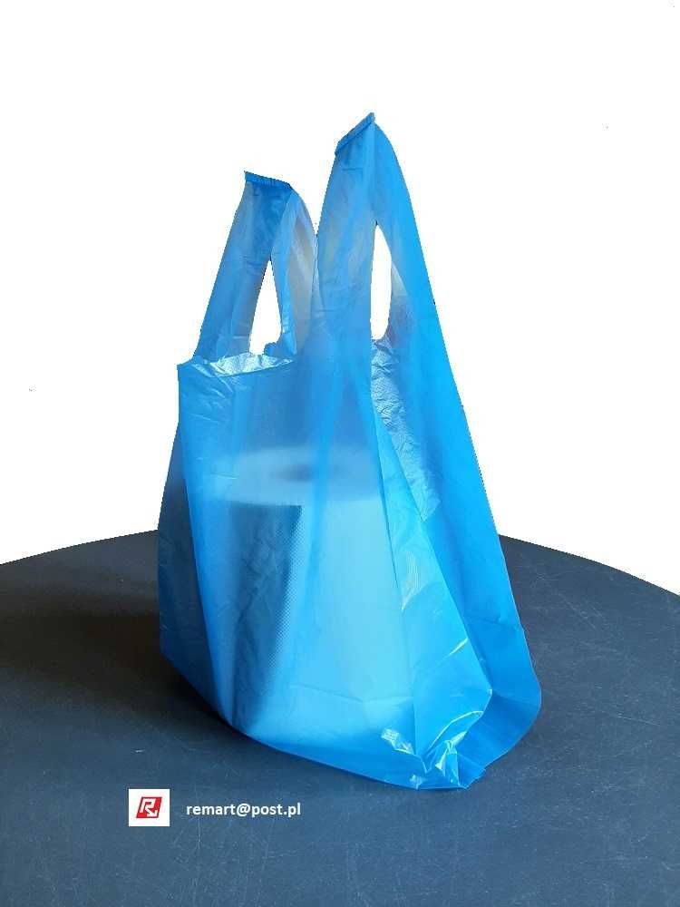 reklamówki 30/55 - 5 kg niebieskie 100 sztuk