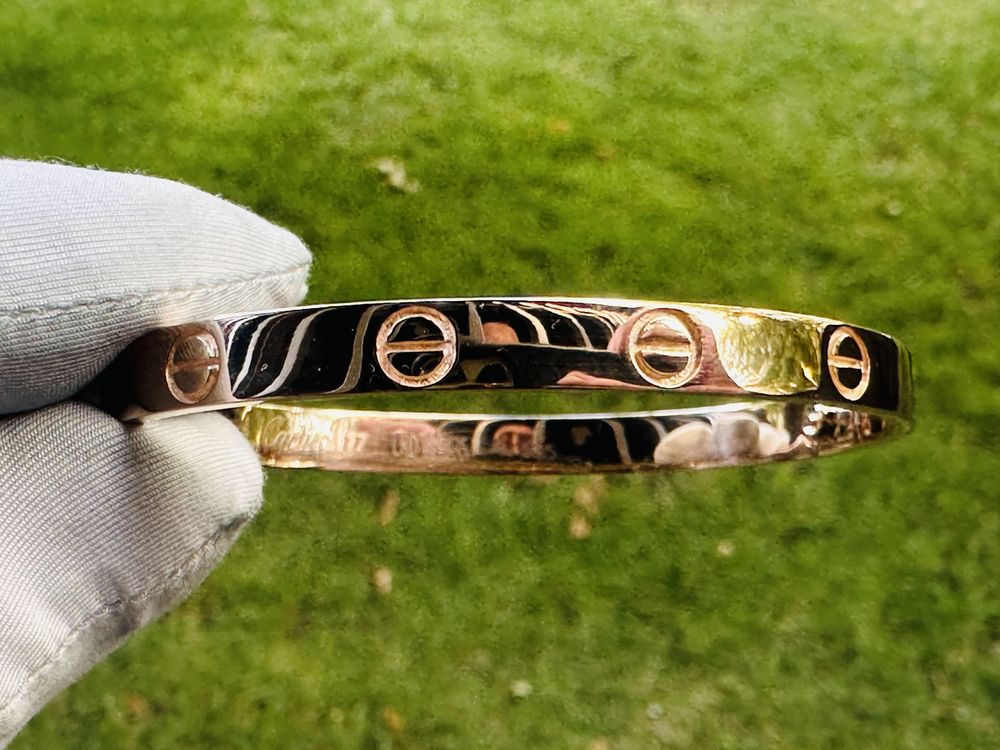Золотой браслет cartier 585