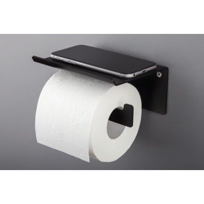 Uchwyt na papier toaletowy z półką na telefon