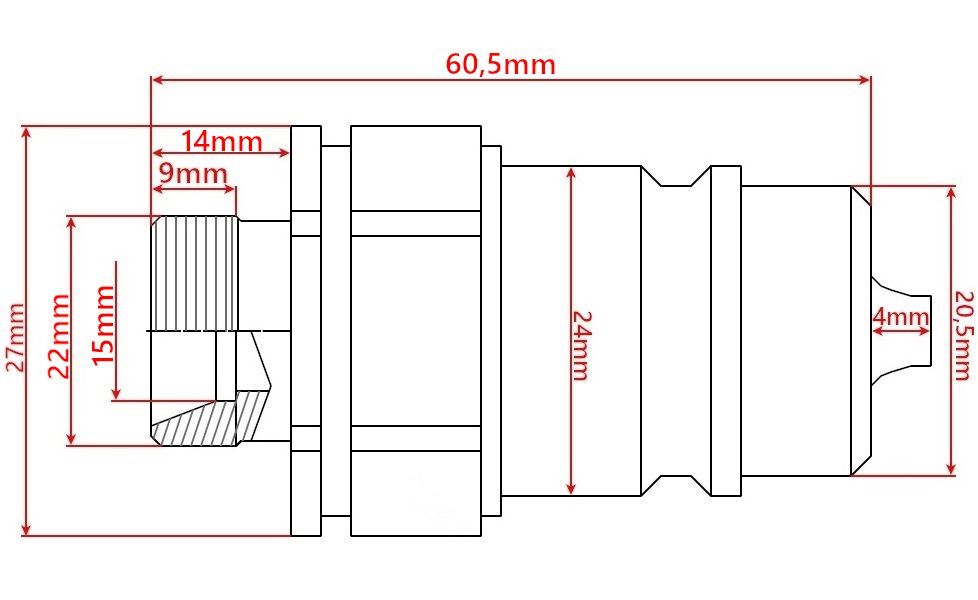 ZESTAW Szybkozłączy Euro Gniazdo M22 + WTYCZKA M22 [8139]