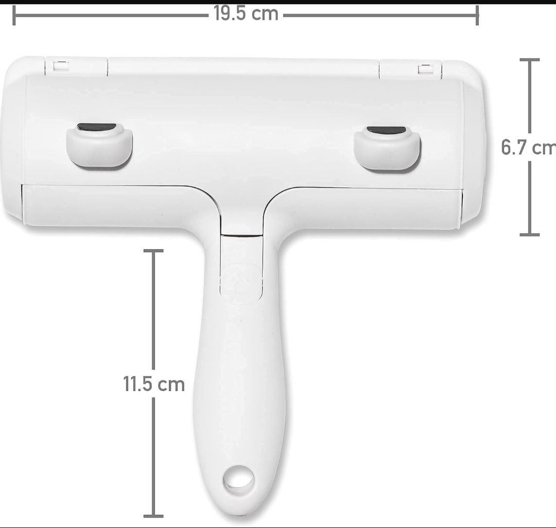 Wałek do sierści i kłaczków z ergonomicznym uchwytem i pojemnikiem