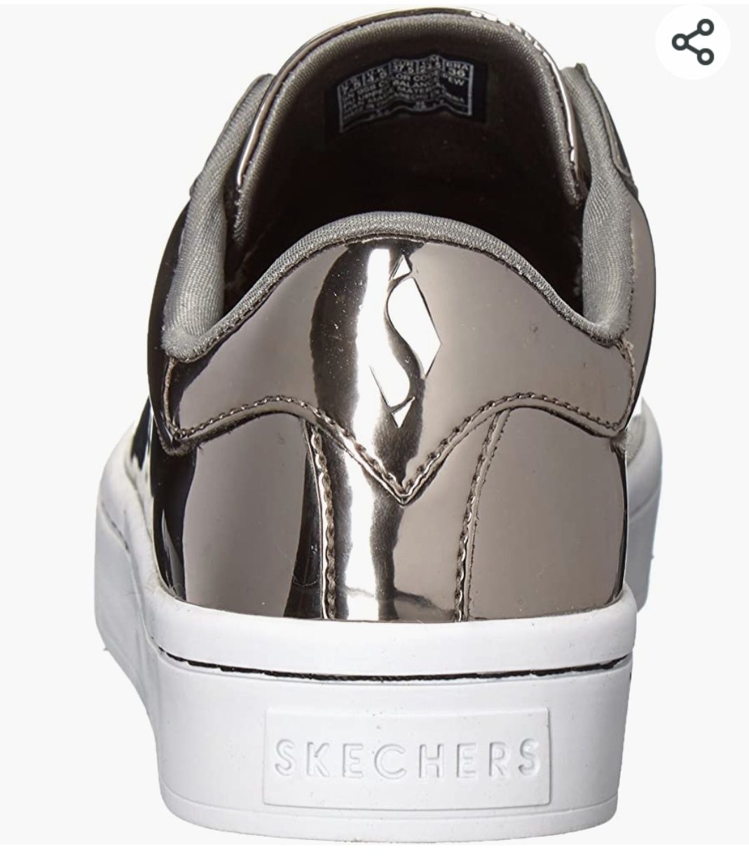 SKECHERS srebrne metaliczne trampki tenisówki 36 37 metallic stan bdb