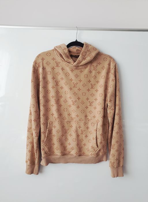 Louis Vuitton 36 S beżowa bawełniana bluza z kapturem stan bardzo dobr