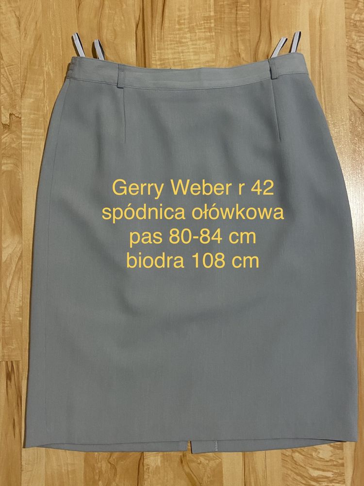 Gerry Weber 42 spódnica ołówkowa Szara spódnica midi Vintage