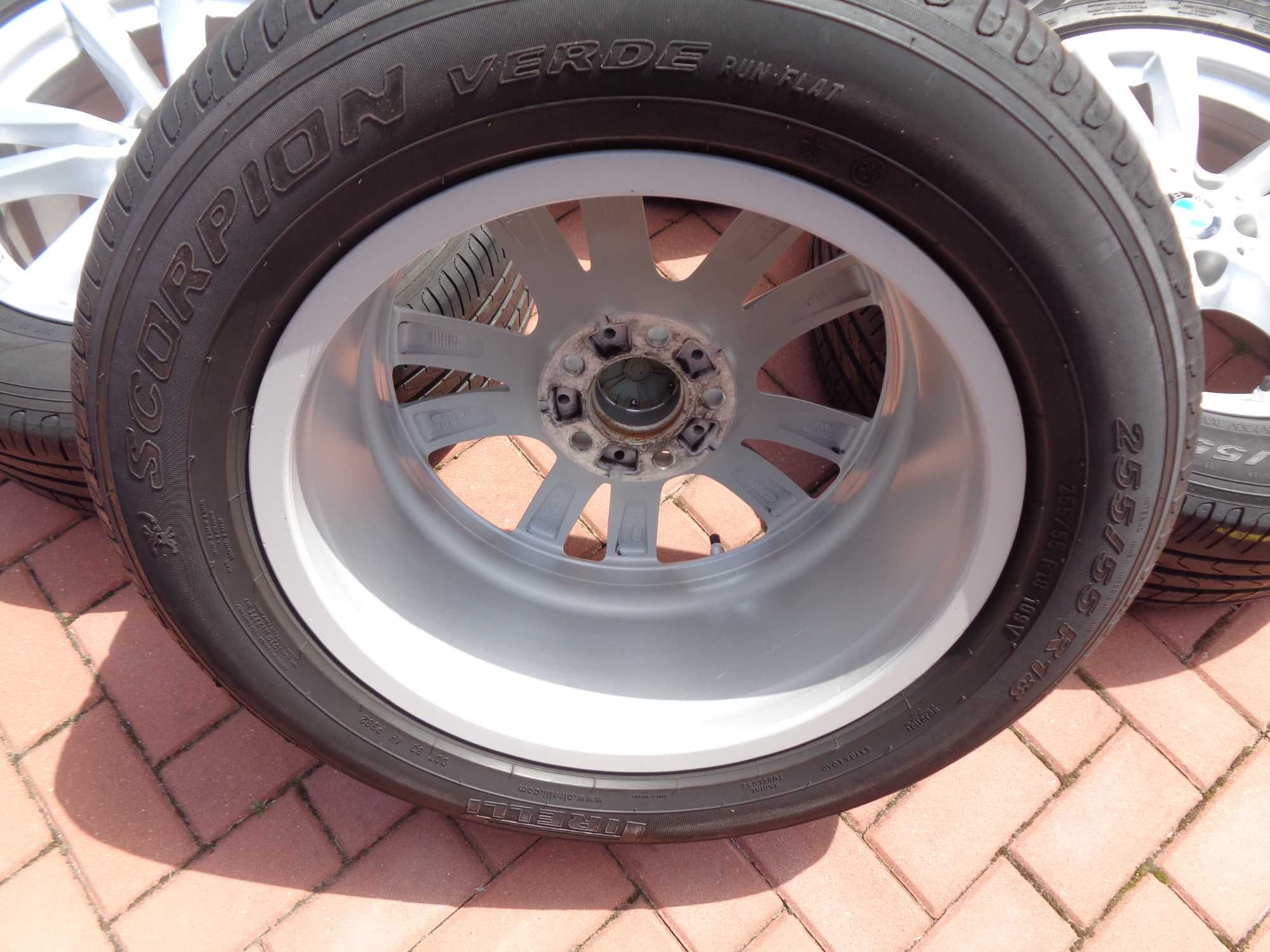Alufelgi 18 BMW X5 F15 E70 z oponami Pirelli Run Flat czujniki BDB