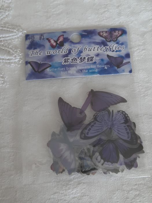 Cada Pack com 40 adesivos de borboletas coloridas. Scrapbooking, Junkj