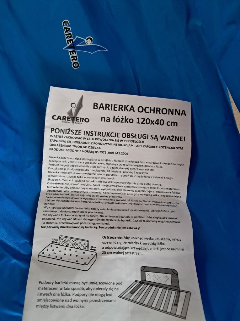 Barierka ochronna na łóżko "Caretero" Nowe.
