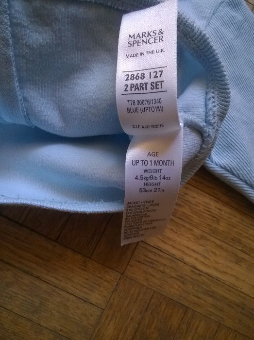 Błękitny sweterek Marks & Spencer, rozmiar 53