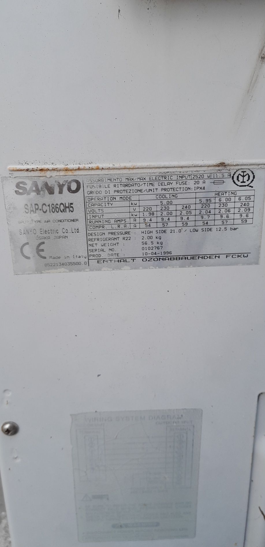 Ar condicionado SANYO