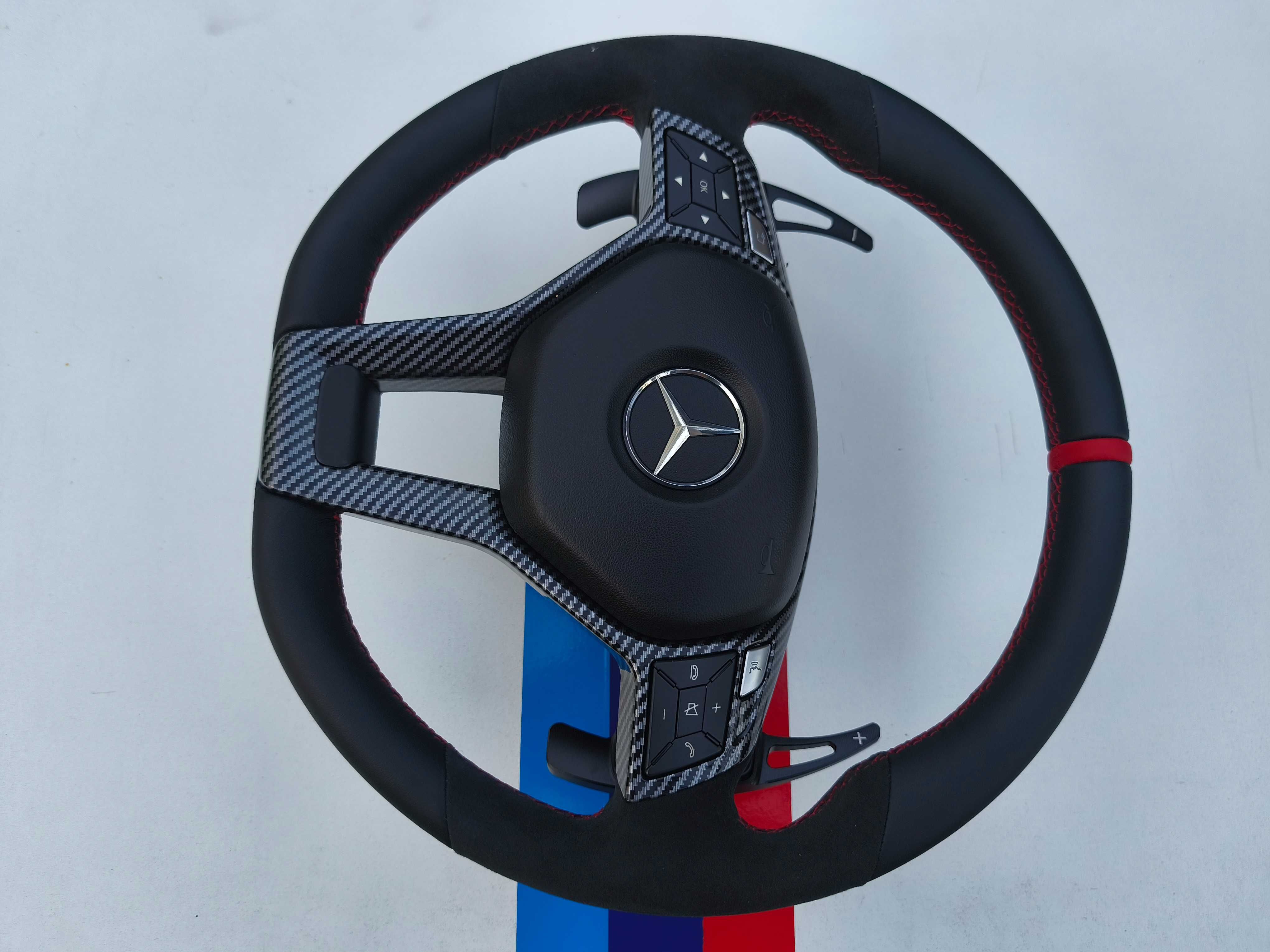 Volante "NOVO" MERCEDES completo com airbag e patilhas aceito retoma