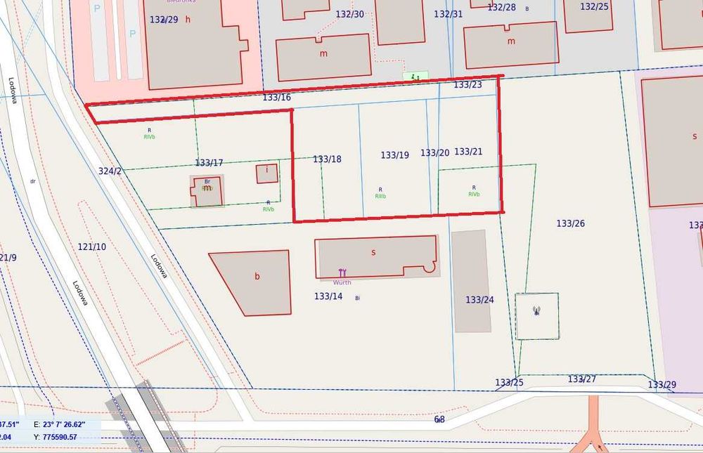 Działka inwestycyjna ul.Lodowa Zawady przy Trasie Generalskiej.