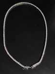 Tennis chain VVS moissanite, białe złoto 750 pozłacany.