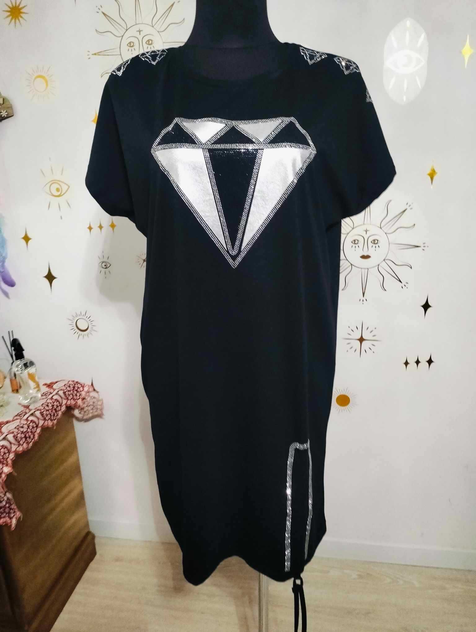 Wikiland sukienka krótki rękaw Diamenty Biust do 130 cm