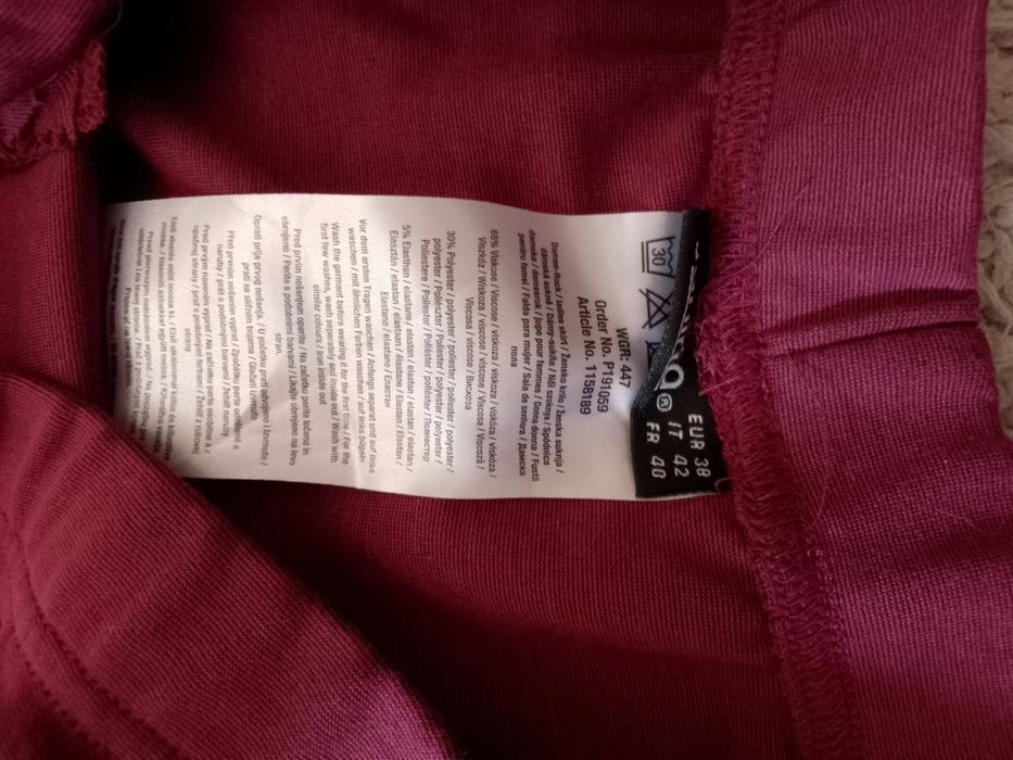 Spódniczka damską nowa bordowa 38