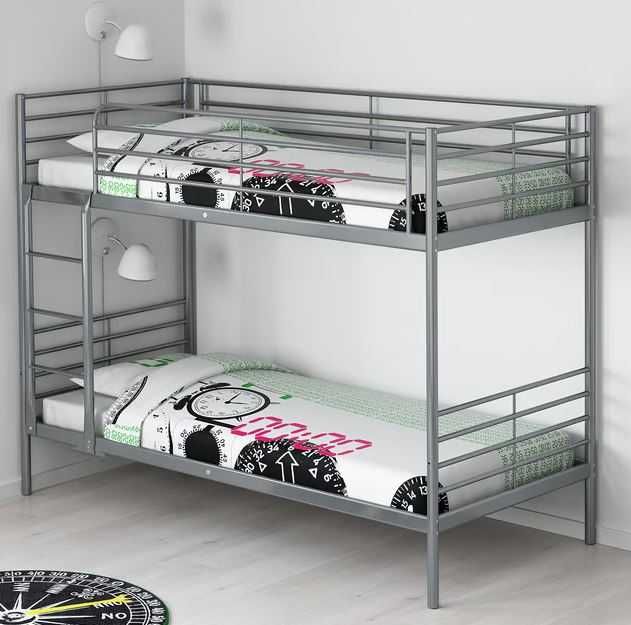 Cama Beliche Branco IKEA SVÄRTA 96x160x210 Branca