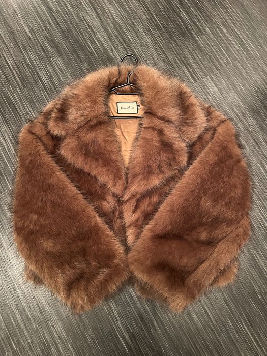 Шоколадна еко шубка в стилі ZARA