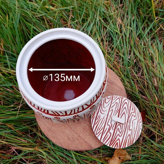 Бочка для соления, квашения, сыпучих, керамика, бочонок, емкость