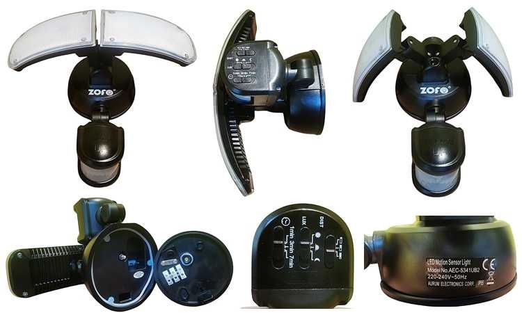 Lampa led hermetyczna z czujnikiem ruchu 3500 lm 5000k ip55 rozkładana