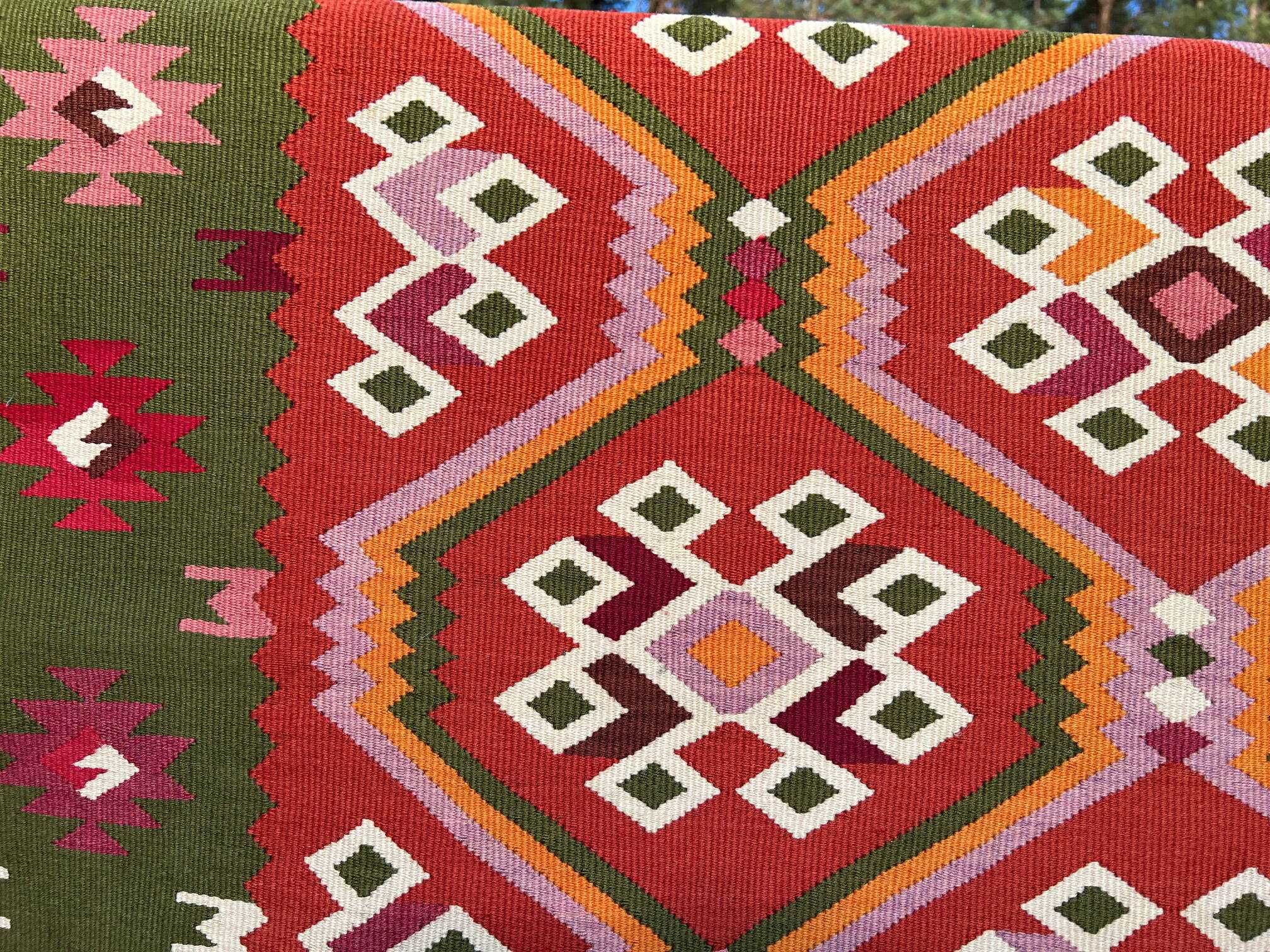 Ręcznie tkany wełniany kilim ART DECO 200x100 cm