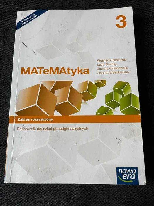 Podręcznik do matematyki dla klasy 3 ponadgimnazjalnej