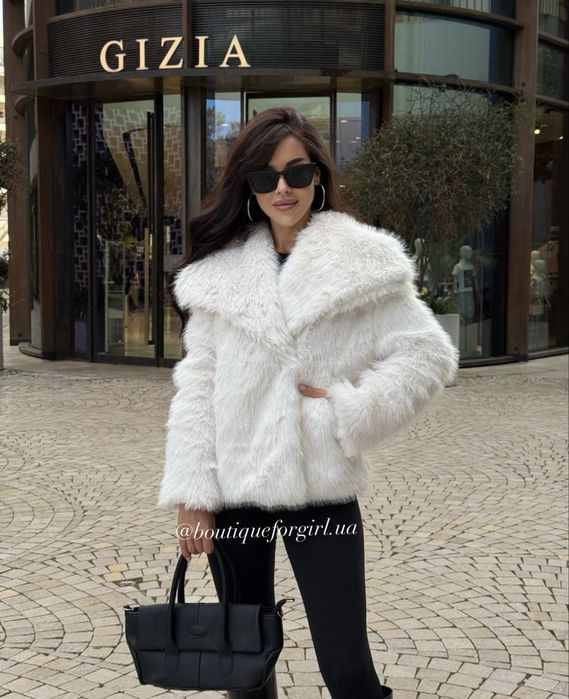 Шубка Стильна коротка шуба з мʼяким ворсом, 4 кольори