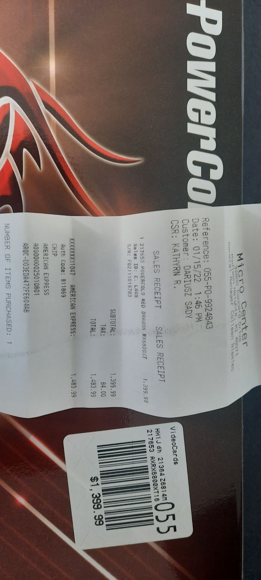 Radeon RX 6800 XT 16GB DDR6 OC