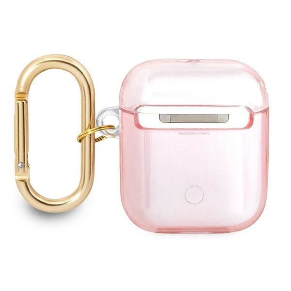 Etui Guess  Gua2Hhtsp Airpods 1/2 Cover Różowy/Pink Strap Collection