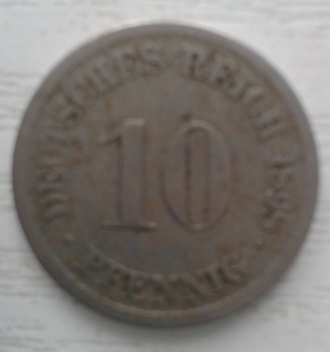 moneta 10 pfennig 1898