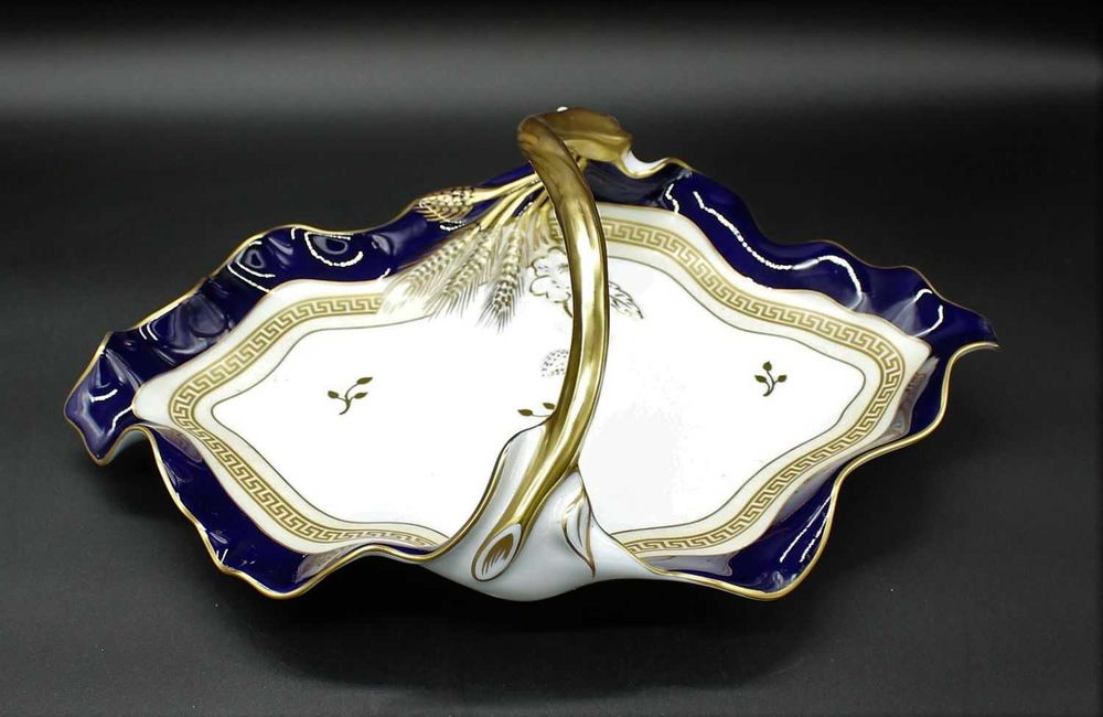 Taça Fruteira em Porcelana Chinesa e Prata Portuguesa