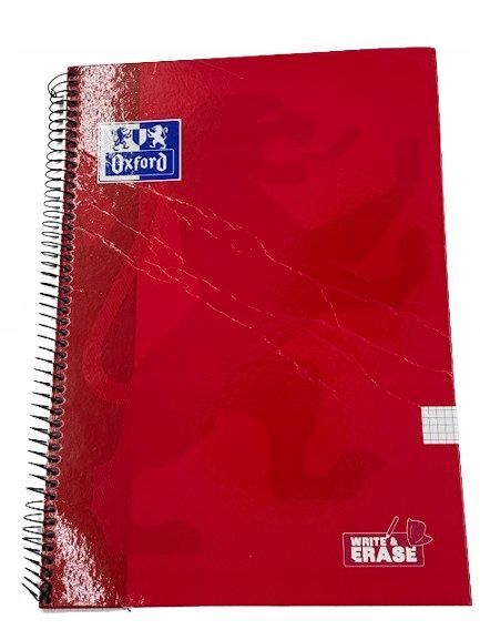 oxford zeszyt spiralny a4 80 kartek kratka 4x4  twarda okładka