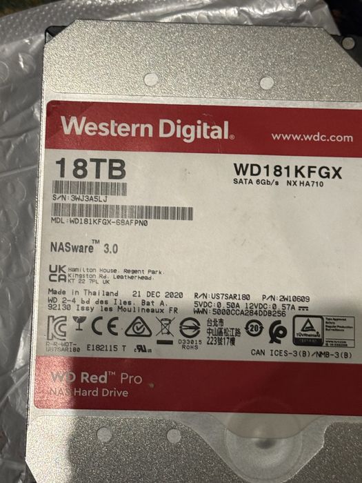 HDD western digital 18TB