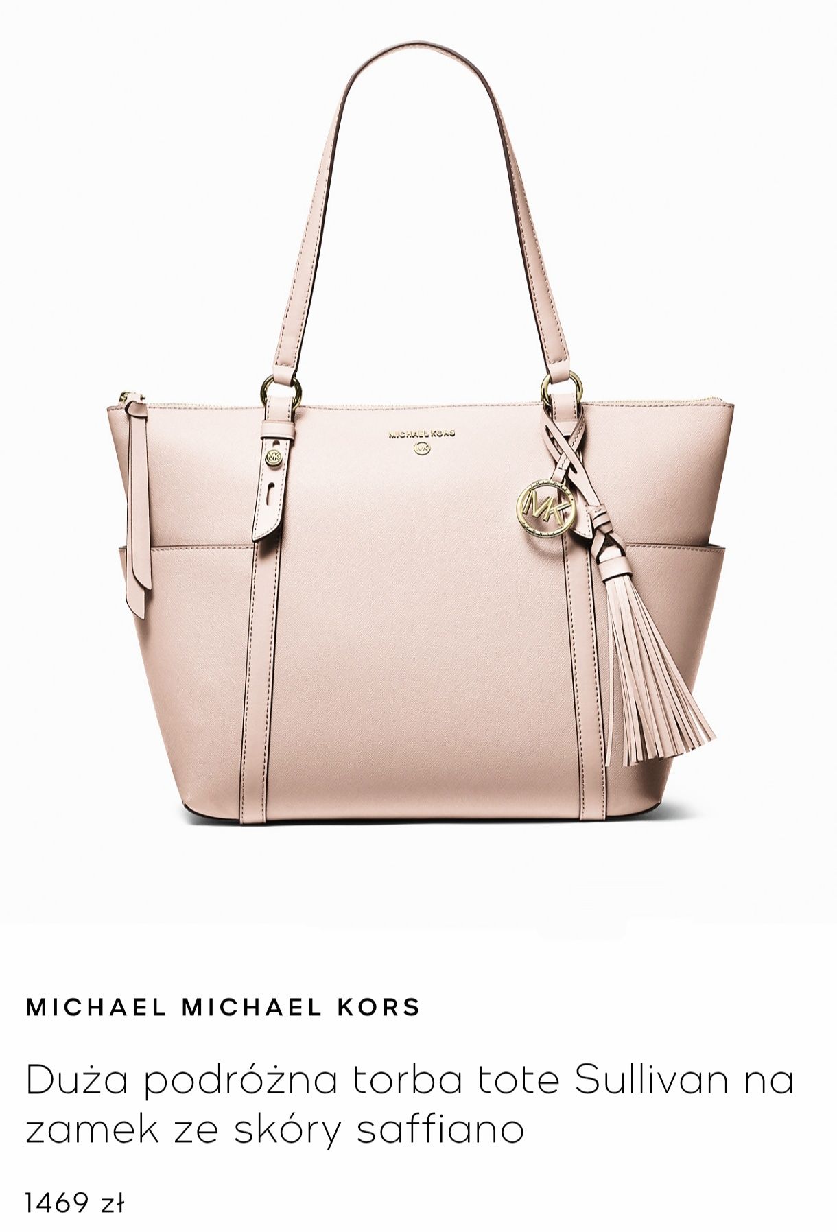 Michael Kors Sullivan soft pink torebka