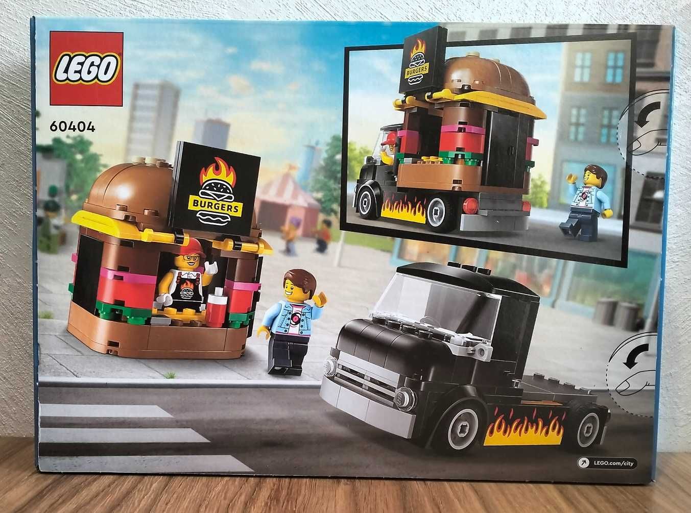 LEGO City x 2 zestawy: Ciężarówka z burgerami, Karetka pogotowia