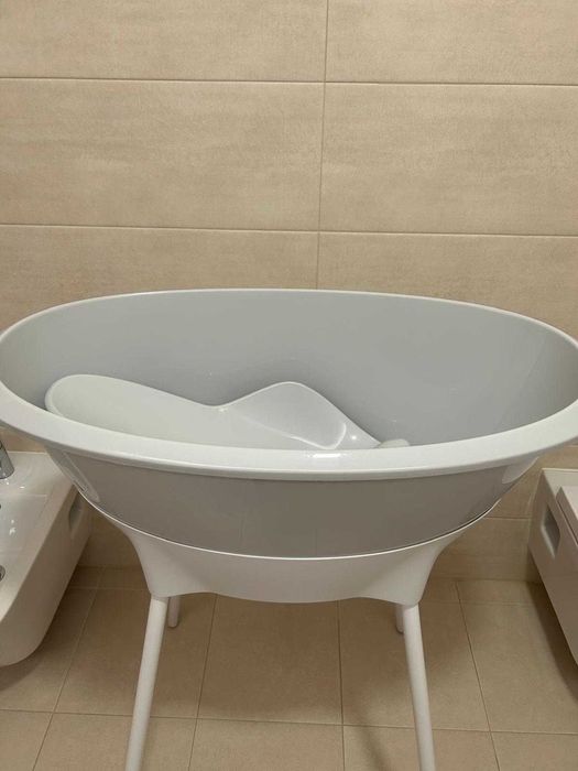 Banheira alta com redutor para bebe