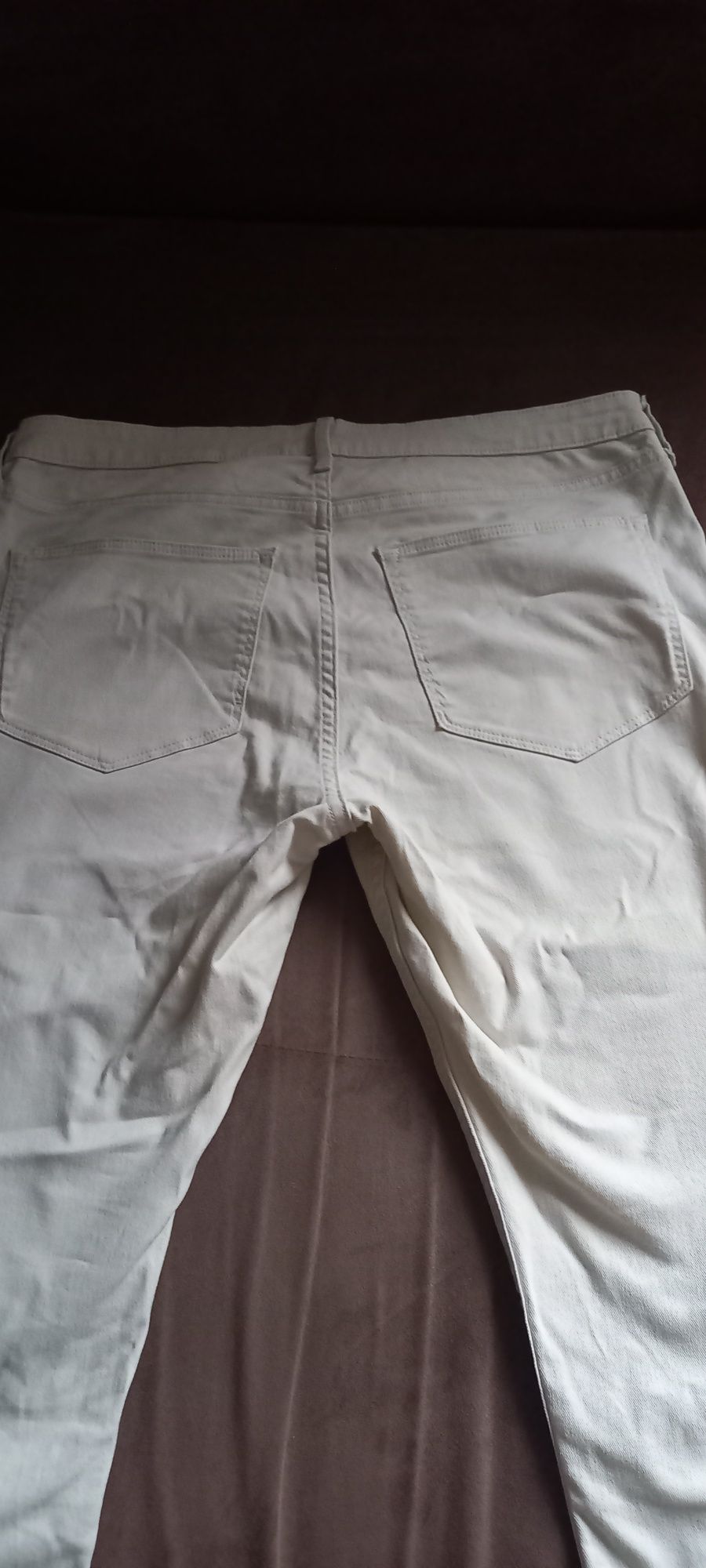 Kremowe, bawełniane jeansy skinny rozmiar 34, 176/86A firma H&M